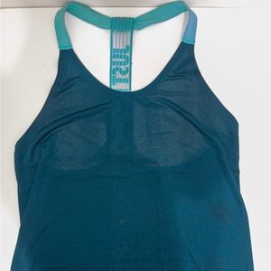 Nike Dri Fit Just Do It Elastika Strap Tank Top Women's Workout Teal Small